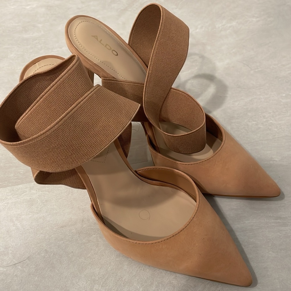 Aldo Pumps with ankle stretch band